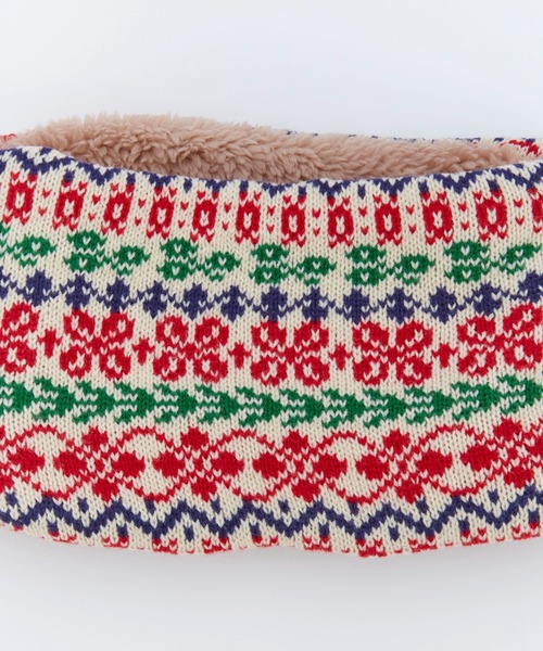 Ocean&Ground（オーシャン&グラウンド）の「ｿｳｶﾞﾗﾆｯﾄｳﾗﾎﾞｱﾈｯｸｳｫｰﾏｰ（ネックウォーマー/スヌード・キッズ・ブラウン/グレー/ピンク系その他2/ブルー系その他/チャコール/ベージュ/アイボリー/レッド・FREE）」の22枚目の写真