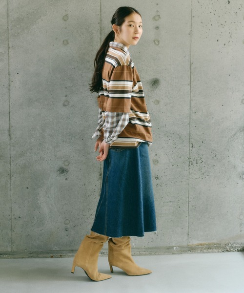 Levi's(リーバイス)の「Levi's/リーバイス Aラインデニムスカート(デニムスカート・レディース・ダークインディゴブルー・23inch/27inch/26inch/25inch/24inch/28inch)」の20枚目の写真