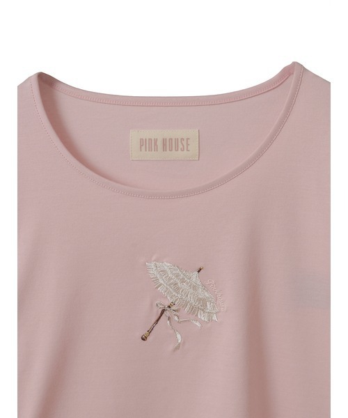 ピンクハウス パラソル刺繍カットソー（半袖） パラソル刺繍カットソー（Tシャツ/カットソー）｜PINK HOUSE（ピンク