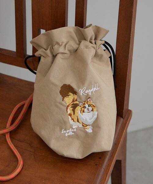 Remind me and forever（リマインドミーアンドフォーエバー）の「アニマル刺繍コードショルダーバッグ（ショルダーバッグ・レディース・グリーン/ベージュ/ブルー系その他/ブルー/グレー/グレー系その他2/ネイビー/アイボリー・FREE）」の4枚目の写真