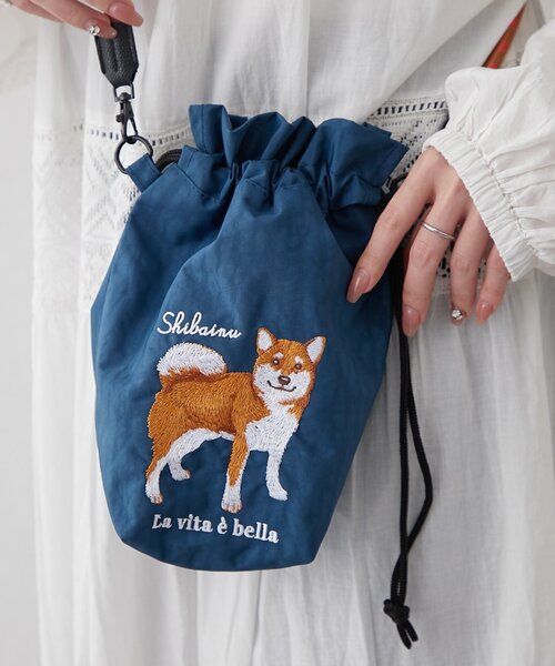 Remind me and forever（リマインドミーアンドフォーエバー）の「アニマル刺繍コードショルダーバッグ（ショルダーバッグ・レディース・グリーン/ベージュ/ブルー系その他/ブルー/グレー/グレー系その他2/ネイビー/アイボリー・FREE）」の6枚目の写真