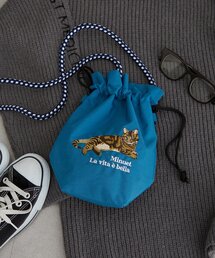 【おさんぽにぴったり】アニマル刺繍コードショルダーバッグ