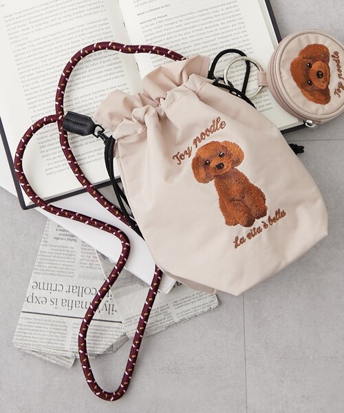 Remind me and forever（リマインドミーアンドフォーエバー）の「アニマル刺繍コードショルダーバッグ（ショルダーバッグ・レディース・グリーン/ベージュ/ブルー系その他/ブルー/グレー/グレー系その他2/ネイビー/アイボリー・FREE）」の2枚目の写真