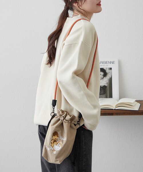 Remind me and forever（リマインドミーアンドフォーエバー）の「アニマル刺繍コードショルダーバッグ（ショルダーバッグ・レディース・グリーン/ベージュ/ブルー系その他/ブルー/グレー/グレー系その他2/ネイビー/アイボリー・FREE）」の16枚目の写真