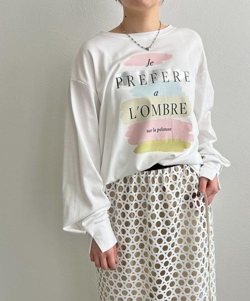 LHELBIE(レルビエ)の「ロゴペイントロンT(Tシャツ/カットソー・レディース・ブラック/ホワイト・M)」の22枚目の写真