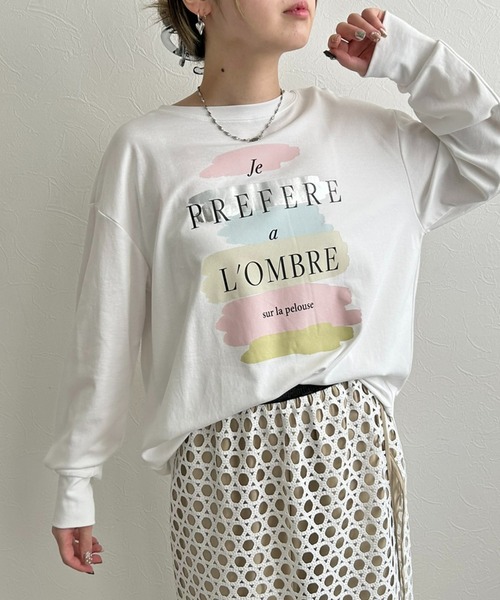LHELBIE(レルビエ)の「ロゴペイントロンT(Tシャツ/カットソー・レディース・ブラック/ホワイト・M)」の21枚目の写真
