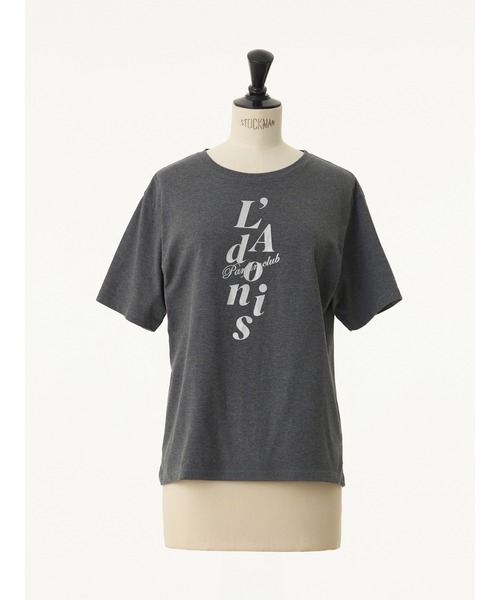 STRAWBERRY-FIELDS(ストロベリーフィールズ)の「スワイ天竺_ラメプリントロゴティーシャツ(Tシャツ/カットソー・レディース・オフホワイト/チャコールグレー・2)」の11枚目の写真