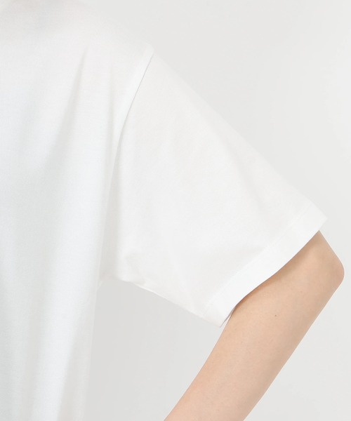 STRAWBERRY-FIELDS(ストロベリーフィールズ)の「スワイ天竺_ラメプリントロゴティーシャツ(Tシャツ/カットソー・レディース・オフホワイト/チャコールグレー・2)」の8枚目の写真