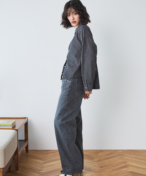 SOMETHING(サムシング)の「SOMETHING ELSA ヴィンテージルーズストレートパールデニムパンツ(デニムパンツ・レディース・ライトインディゴブルー・SMALL/X-SMALL)」の20枚目の写真