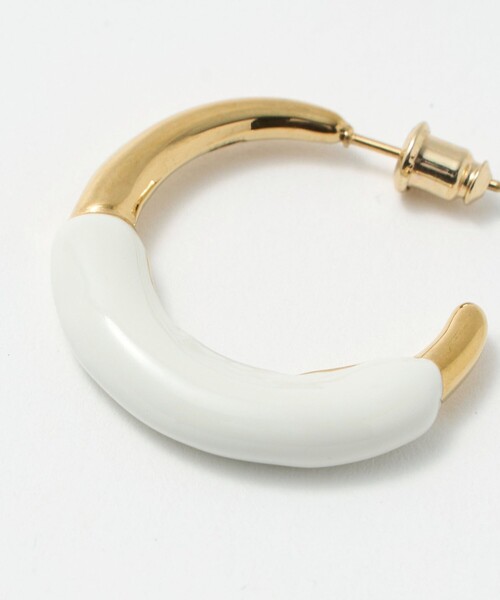 UNITED ARROWS(ユナイテッドアローズ)の「EPO フープ ピアス(ピアス(両耳用)・レディース・オフホワイト/ブラック/ピンク・FREE)」の12枚目の写真