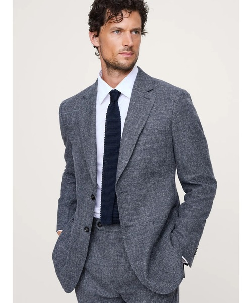 未使用級美品　バナナリパブリック　シアサッカー系セットアップスーツ　ストライプ Banana Republic（バナナリパブリック）の「シアサッカー スリム