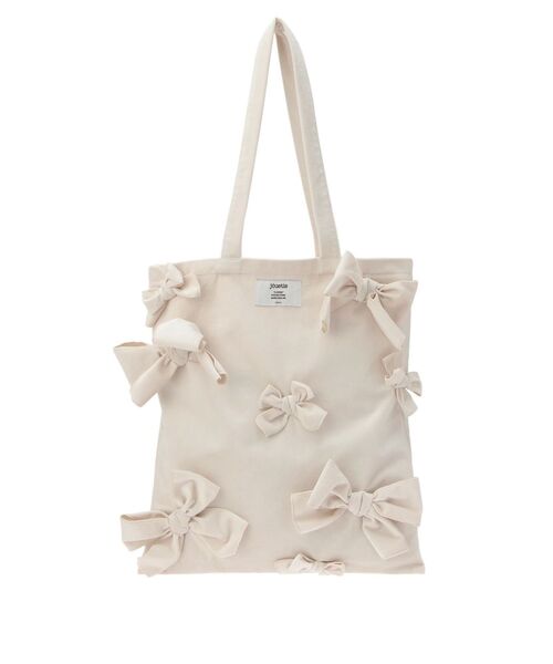 jouetie（ジュエティ）の「ベロアリボントートバッグ A4サイズ（トートバッグ・レディース・ブラック/レッド/オフホワイト/ピンク/ブルー・FREE）」の16枚目の写真