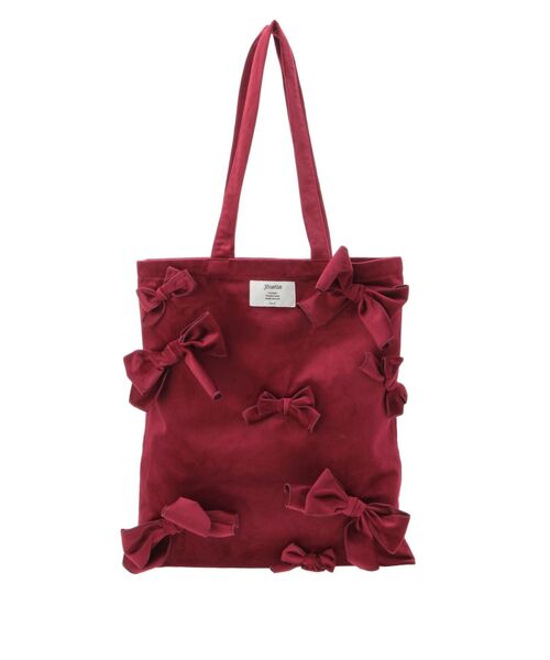 jouetie（ジュエティ）の「ベロアリボントートバッグ A4サイズ（トートバッグ・レディース・ブラック/レッド/オフホワイト/ピンク/ブルー・FREE）」の18枚目の写真