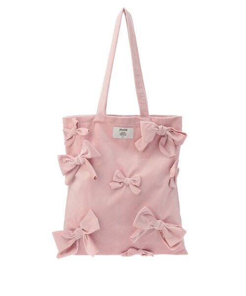 jouetie（ジュエティ）の「ベロアリボントートバッグ A4サイズ（トートバッグ・レディース・ブラック/レッド/オフホワイト/ピンク/ブルー・FREE）」の19枚目の写真