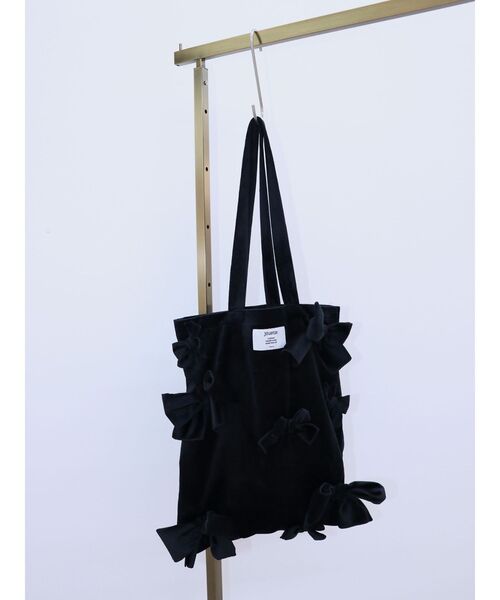 ベロアリボントートバッグ A4サイズ（トートバッグ）｜jouetie