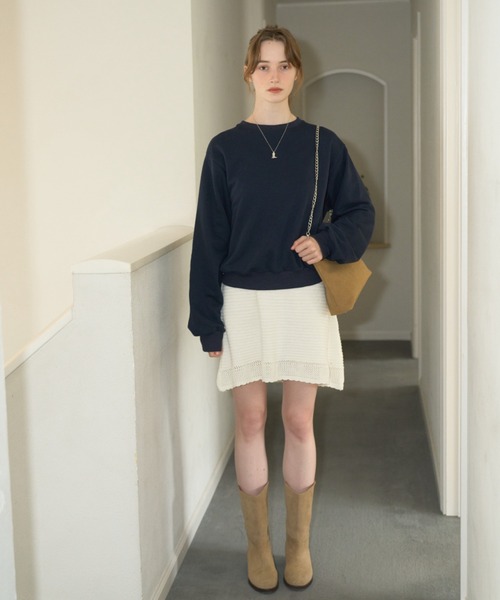 GIUNON(ジウノン)の「scallop knit dress / スカラップニットドレス(ワンピース・レディース・アイボリー/ブラック・FREE)」の17枚目の写真