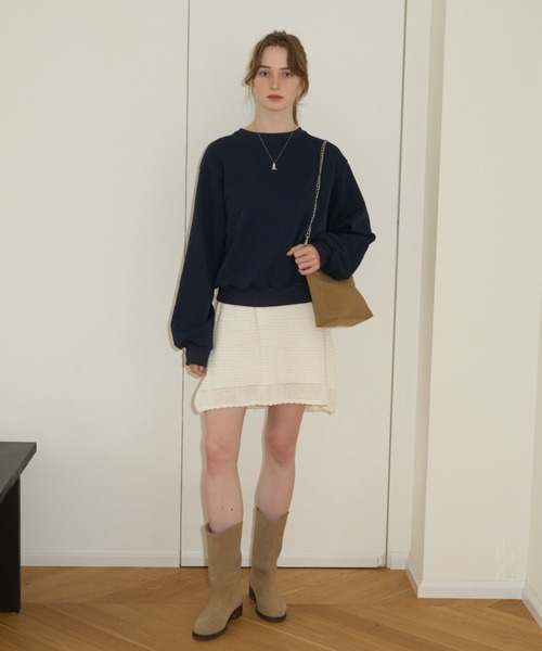 GIUNON(ジウノン)の「scallop knit dress / スカラップニットドレス(ワンピース・レディース・アイボリー/ブラック・FREE)」の19枚目の写真