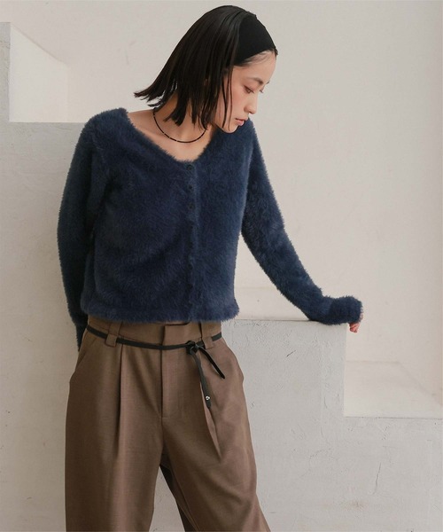 miette(ミエット)の「前後2wayシャギーニット(ニット/セーター・レディース・ネイビー/ライトブルー/オフホワイト・S/M/L)」の13枚目の写真
