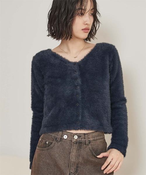 miette(ミエット)の「前後2wayシャギーニット(ニット/セーター・レディース・ネイビー/ライトブルー/オフホワイト・S/M/L)」の11枚目の写真