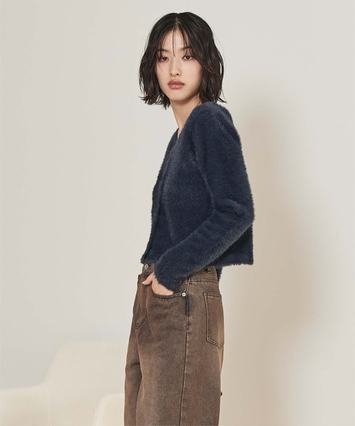 miette(ミエット)の「前後2wayシャギーニット(ニット/セーター・レディース・ネイビー/ライトブルー/オフホワイト・S/M/L)」の9枚目の写真