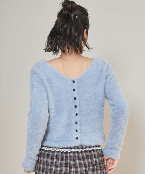 miette(ミエット)の「前後2wayシャギーニット(ニット/セーター・レディース・ネイビー/ライトブルー/オフホワイト・S/M/L)」の6枚目の写真