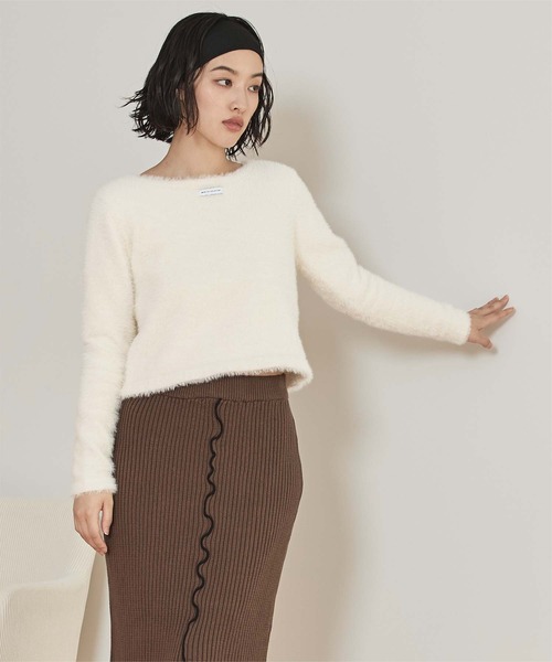 miette(ミエット)の「前後2wayシャギーニット(ニット/セーター・レディース・ネイビー/ライトブルー/オフホワイト・S/M/L)」の18枚目の写真