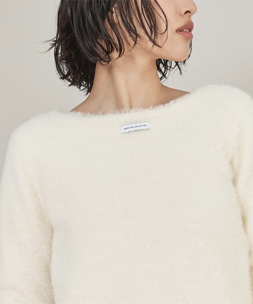 miette(ミエット)の「前後2wayシャギーニット(ニット/セーター・レディース・ネイビー/ライトブルー/オフホワイト・S/M/L)」の15枚目の写真