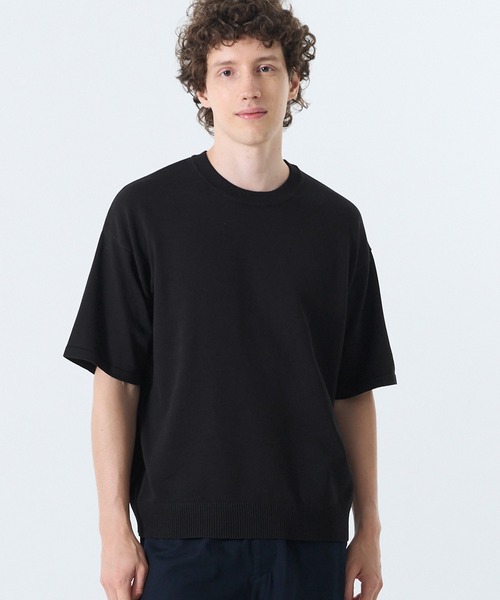 coca（coca）（コカ）の「プレーティングニットTシャツ（Tシャツ/カットソー・メンズ・ブラック/ブラウン・XL/M/L）」の2枚目の写真