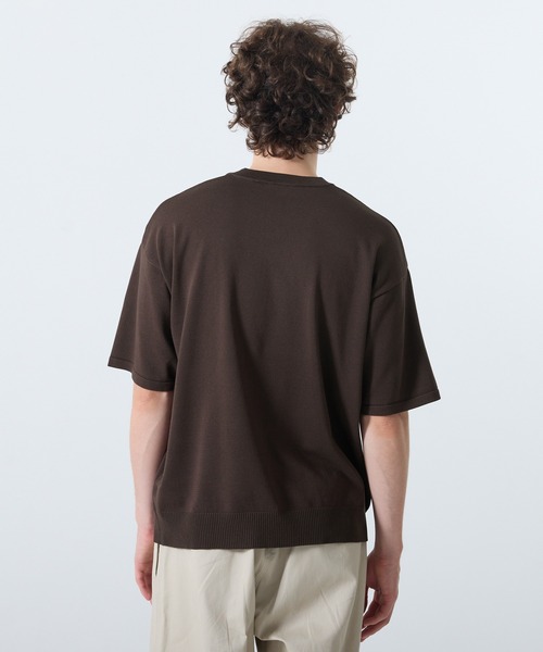 coca（coca）（コカ）の「プレーティングニットTシャツ（Tシャツ/カットソー・メンズ・ブラック/ブラウン・XL/M/L）」の5枚目の写真