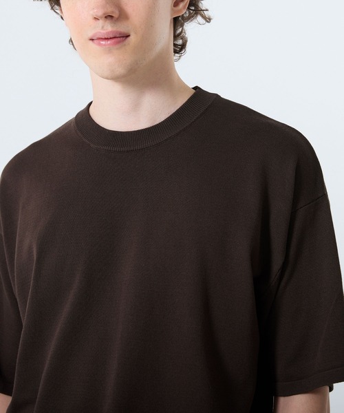 coca（coca）（コカ）の「プレーティングニットTシャツ（Tシャツ/カットソー・メンズ・ブラック/ブラウン・XL/M/L）」の7枚目の写真
