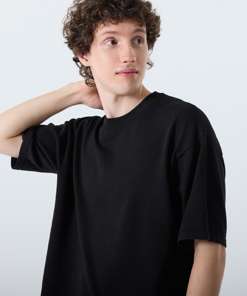 coca（coca）（コカ）の「プレーティングニットTシャツ（Tシャツ/カットソー・メンズ・ブラック/ブラウン・XL/M/L）」の12枚目の写真