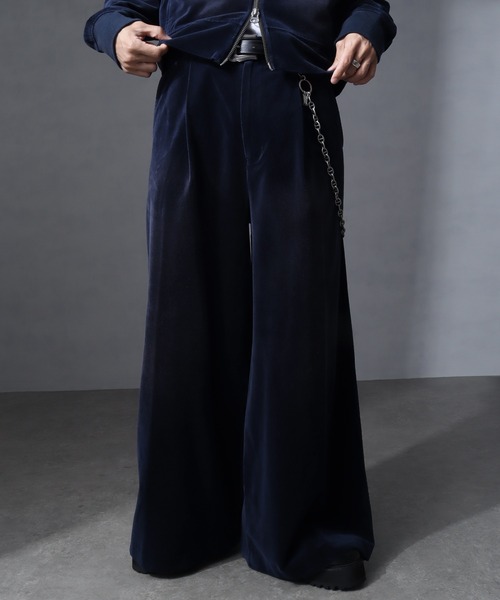 welise（ウェライズ）の「【welise/ウェライズ】ヴィンテージベルベット ワイドバギーフレアスラックス（スラックス・メンズ・チャコールグレー/ブラック/レッド/ネイビー・L/M/S）」の19枚目の写真