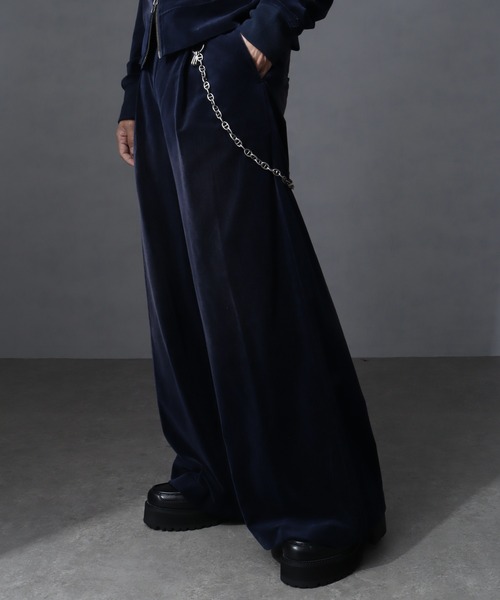 welise（ウェライズ）の「【welise/ウェライズ】ヴィンテージベルベット ワイドバギーフレアスラックス（スラックス・メンズ・チャコールグレー/ブラック/レッド/ネイビー・L/M/S）」の20枚目の写真