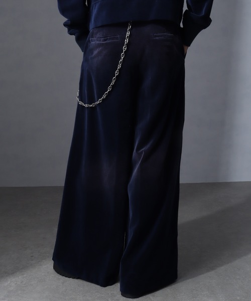 welise（ウェライズ）の「【welise/ウェライズ】ヴィンテージベルベット ワイドバギーフレアスラックス（スラックス・メンズ・チャコールグレー/ブラック/レッド/ネイビー・L/M/S）」の22枚目の写真
