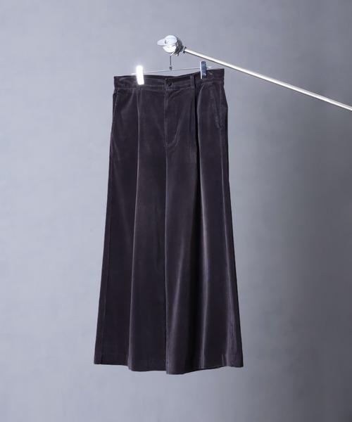 welise（ウェライズ）の「【welise/ウェライズ】ヴィンテージベルベット ワイドバギーフレアスラックス（スラックス・メンズ・チャコールグレー/ブラック/レッド/ネイビー・L/M/S）」の12枚目の写真