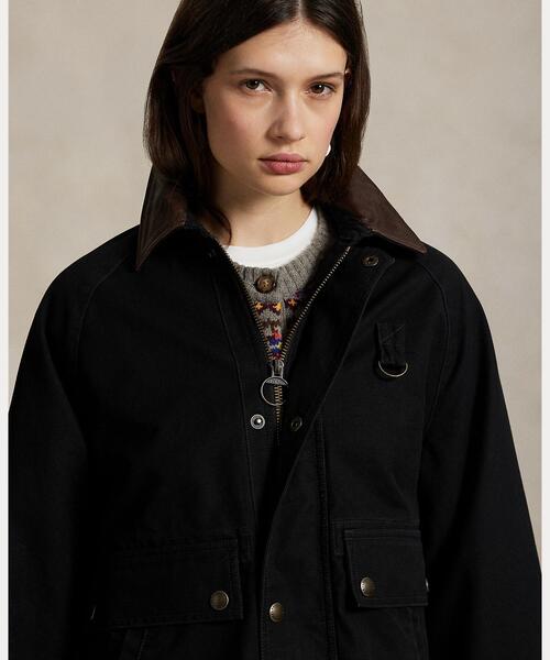 【美品】ポロラルフローレン　コットン ユーティリティ ジャケット　ロングコート 美品】ポロラルフローレン コットン ユーティリティ ジャケット ロング