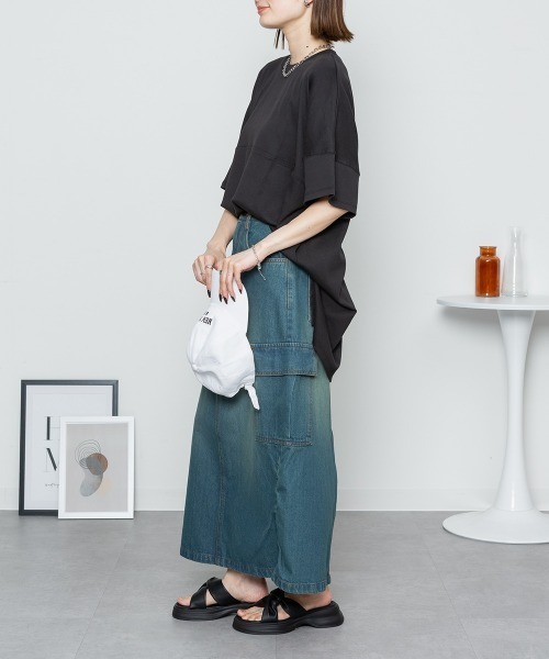 RCD(アールシーディー)の「シングルジャージフットボール半袖カットソー(Tシャツ/カットソー・レディース・ブラック/オフホワイト/ピンクベージュ・LL~3L/M-L)」の17枚目の写真
