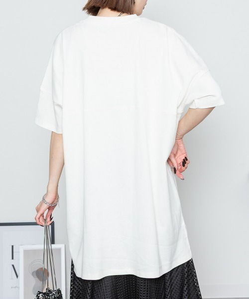 RCD(アールシーディー)の「シングルジャージフットボール半袖カットソー(Tシャツ/カットソー・レディース・ブラック/オフホワイト/ピンクベージュ・LL~3L/M-L)」の6枚目の写真