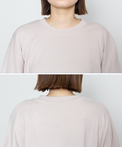 RCD(アールシーディー)の「シングルジャージフットボール半袖カットソー(Tシャツ/カットソー・レディース・ブラック/オフホワイト/ピンクベージュ・LL~3L/M-L)」の22枚目の写真