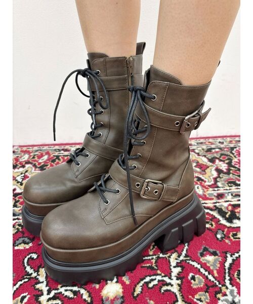 EVRIS(エヴリス)の「バックルエンジニアブーツ(ブーツ・レディース・ブラック/ブラウン・SMALL/MEDIUM/LARGE)」の14枚目の写真