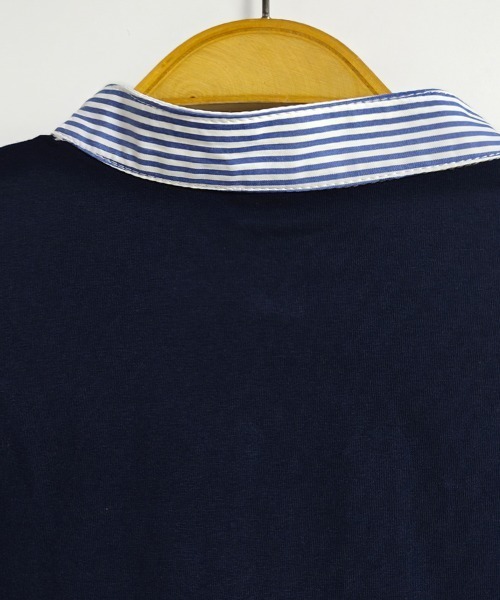 ONEP STAR(ワンピスター)の「スタンドカラーシャツトップス(シャツ/ブラウス・レディース・ネイビー・MEDIUM/LARGE/X-LARGE)」の11枚目の写真