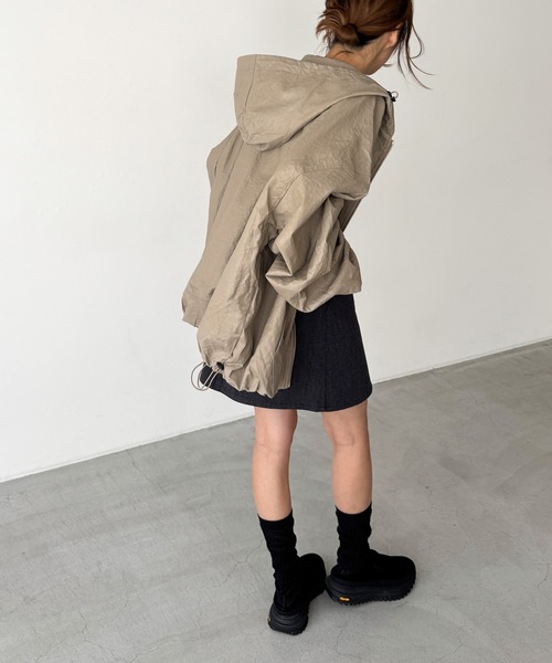 CANAL JEAN(キャナルジーン)の「choice_cnl 合皮ZIPパーカー(ブルゾン・レディース・ベージュ・X-LARGE/LARGE)」の5枚目の写真