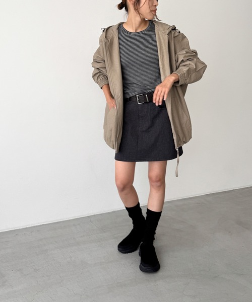 CANAL JEAN(キャナルジーン)の「choice_cnl 合皮ZIPパーカー(ブルゾン・レディース・ベージュ・X-LARGE/LARGE)」の6枚目の写真