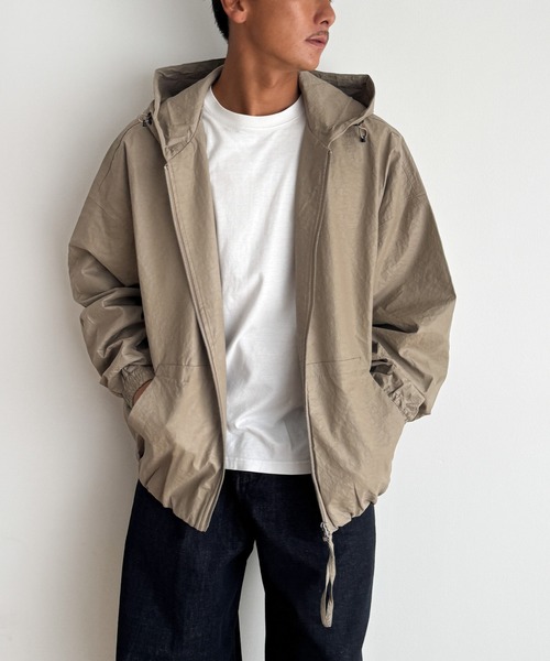 CANAL JEAN(キャナルジーン)の「choice_cnl 合皮ZIPパーカー(ブルゾン・レディース・ベージュ・X-LARGE/LARGE)」の7枚目の写真