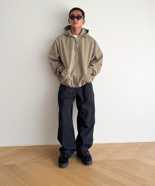 CANAL JEAN(キャナルジーン)の「choice_cnl 合皮ZIPパーカー(ブルゾン・レディース・ベージュ・X-LARGE/LARGE)」の9枚目の写真