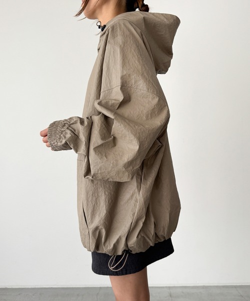 CANAL JEAN(キャナルジーン)の「choice_cnl 合皮ZIPパーカー(ブルゾン・レディース・ベージュ・X-LARGE/LARGE)」の11枚目の写真