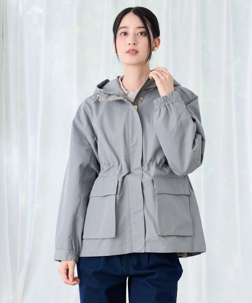 Arnold Palmer（アーノルドパーマー）の「フライヨーク フードジャケット（ミリタリージャケット・レディース・ブルーグレー/ベージュ/ブラック・S/L/M）」の2枚目の写真