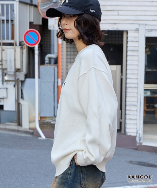 セール】KANGOL/カンゴール 別注 ロゴ ワンポイント刺繍スウェット