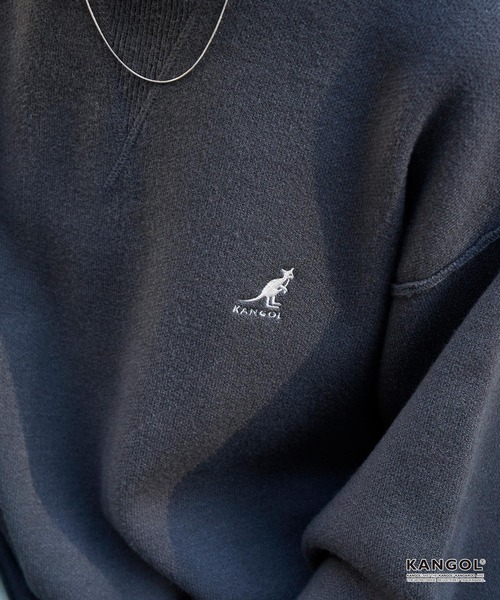 KANGOL/カンゴール 別注 ロゴ ワンポイント刺繍スウェットライククルー