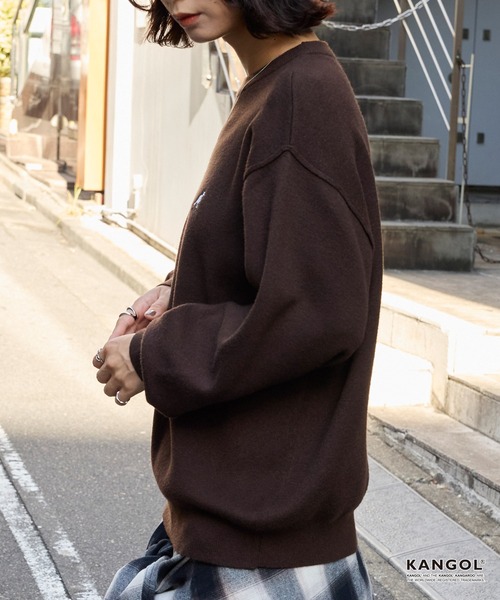セール】KANGOL/カンゴール 別注 ロゴ ワンポイント刺繍スウェット
